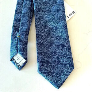 NWT ETON blue paisley silk tie